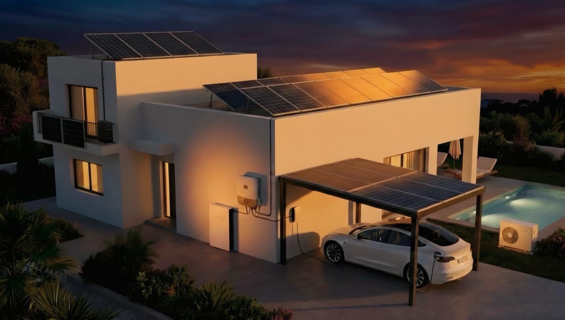 Modernes Haus mit Solaranlage an der Costa Blanca
